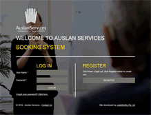 Tablet Screenshot of bookings.auslanservices.com